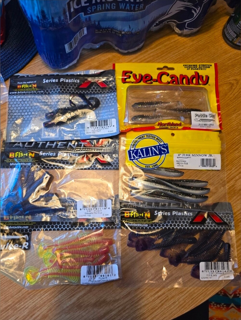 Bundle Of Soft Plastics For Fishing